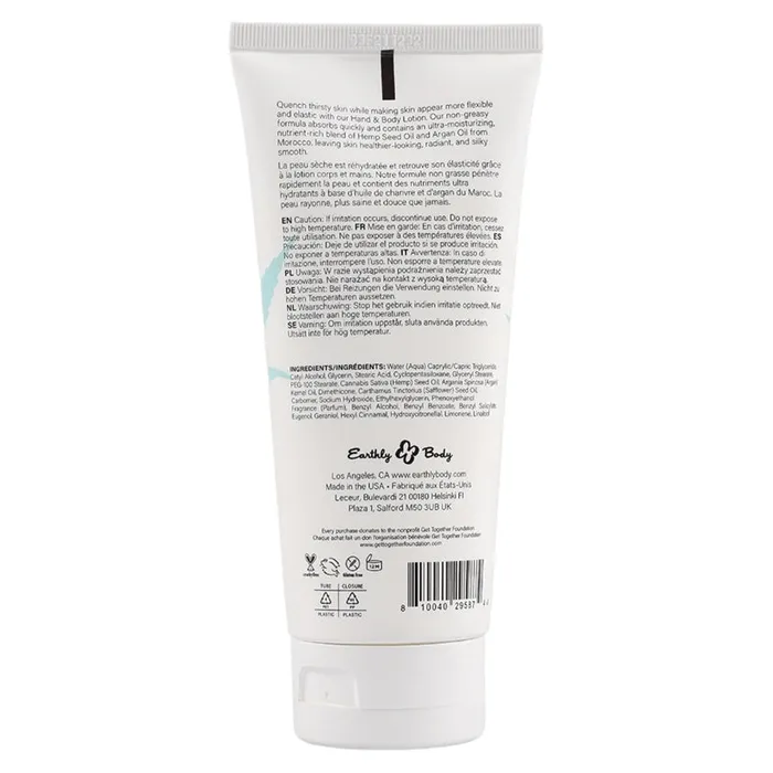 EARTHLY BODY Female Sex Toys Earthly Body Hemp Seed Hand Body LotionMonoi 7oz