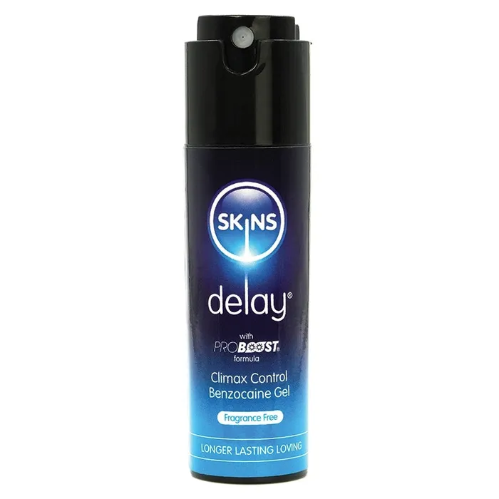 Enhancers Skins Skins Delay Climax Control Benzocaine Gel 05oz Enhancers Skins Skins Delay Climax Control Benzocaine Gel 05oz