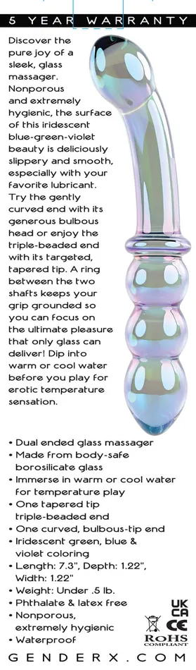 Evolved Novelties Dildos Gender X Luscious Galaxy Glass Wand