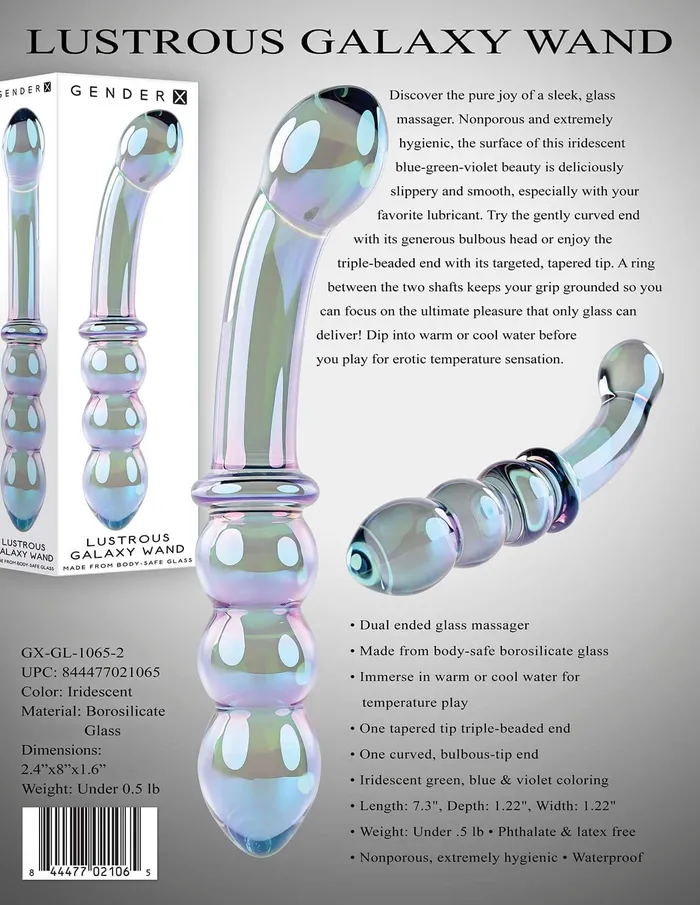 Evolved Novelties Dildos Gender X Luscious Galaxy Glass Wand
