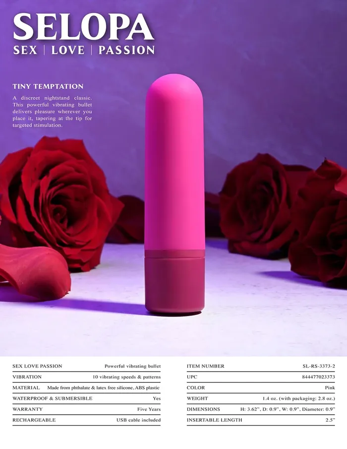 Evolved Novelties Selopa Tiny Temptations The Petite Powerhouse of Pleasure Vibrators
