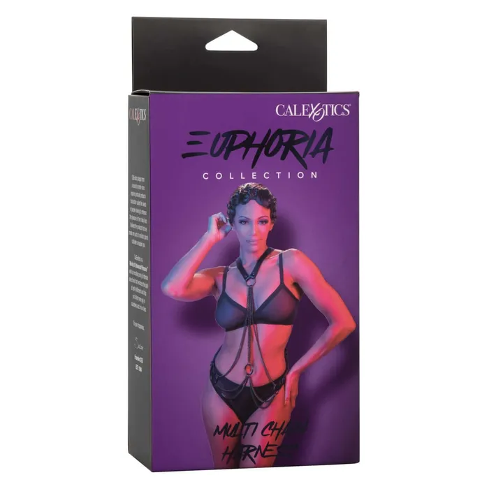 Female Sex Toys Euphoria Collection Multi Chain Harness Adjustable Cross Back Design California Exotic Novelties