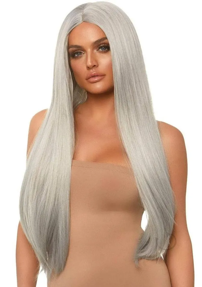Female Sex Toys Leg Avenue Inc Long Straight 33 Cntr Part Wig Os Gry
