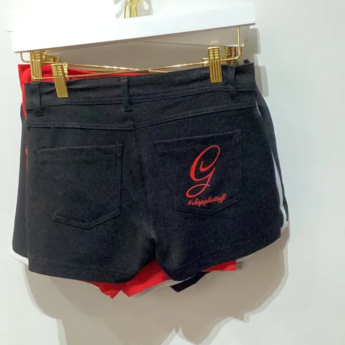 GHETTOFF Anal Black Ghettoff shorts 5 pockets GHETTOFF Anal Black Ghettoff shorts 5 pockets