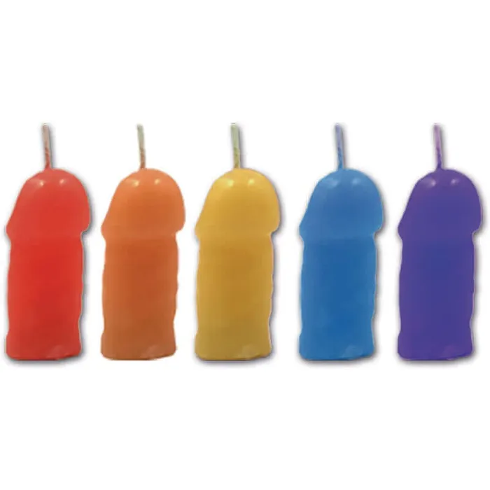 HOTT Products Anal RAINBOW PECKER PARTY CANDLES 5PK