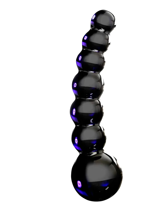 Indulge in Luxury with Pipedream Products Icicles Number 66 Black Glass Probe Pipedream Products Anal