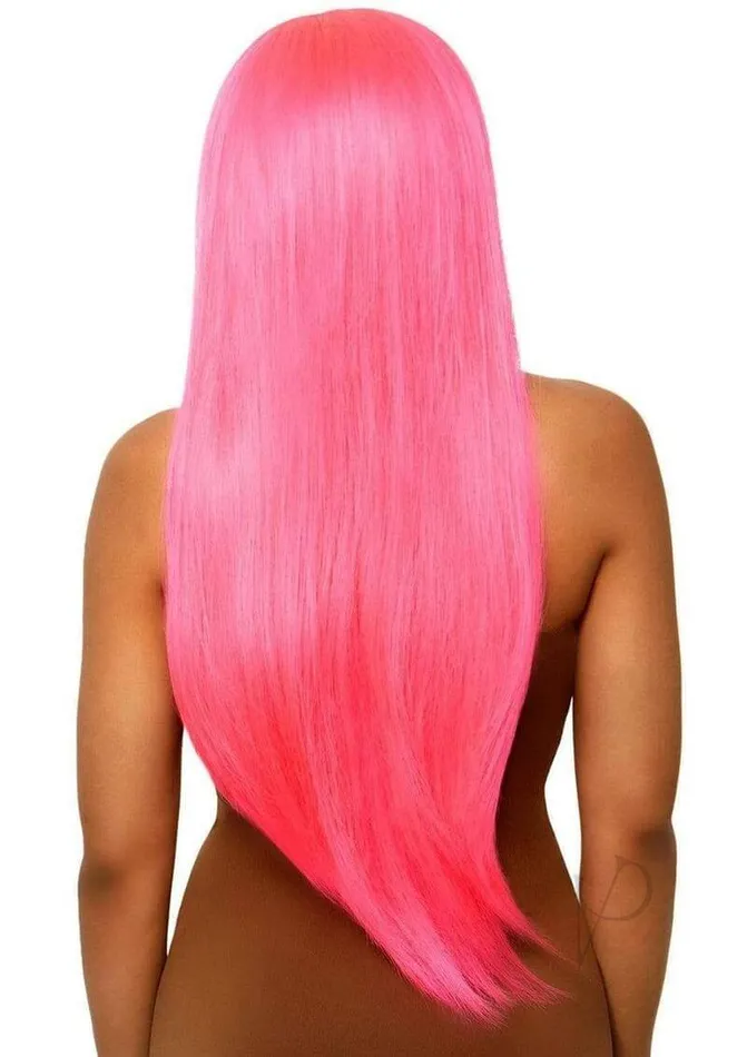 Leg Avenue Inc Female Sex Toys Long Straight 33 Cntr Part Wig Os Pnk