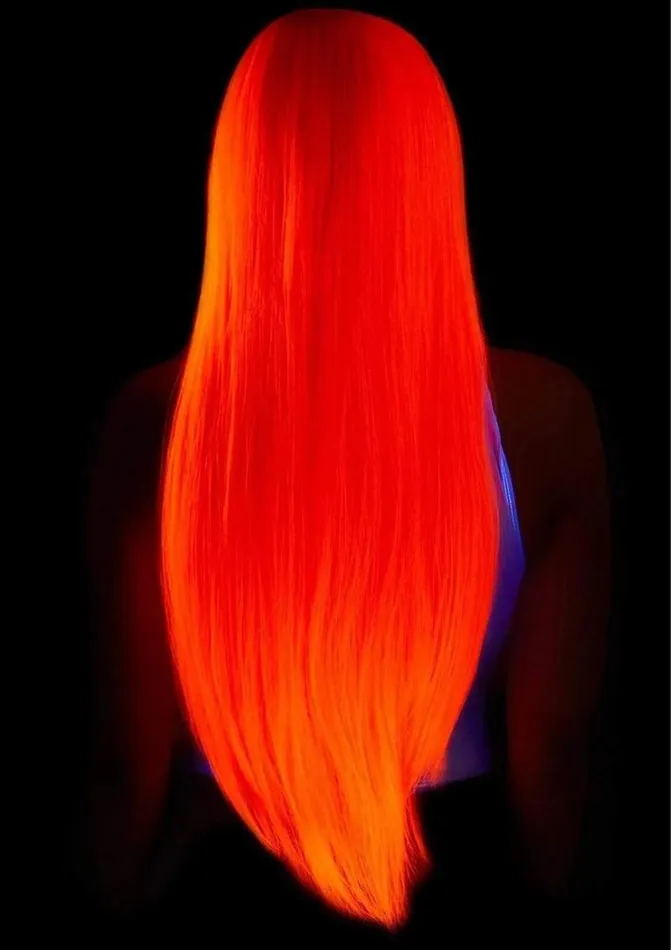Leg Avenue Inc Female Sex Toys Long Straight 33 Cntr Part Wig Os Pnk