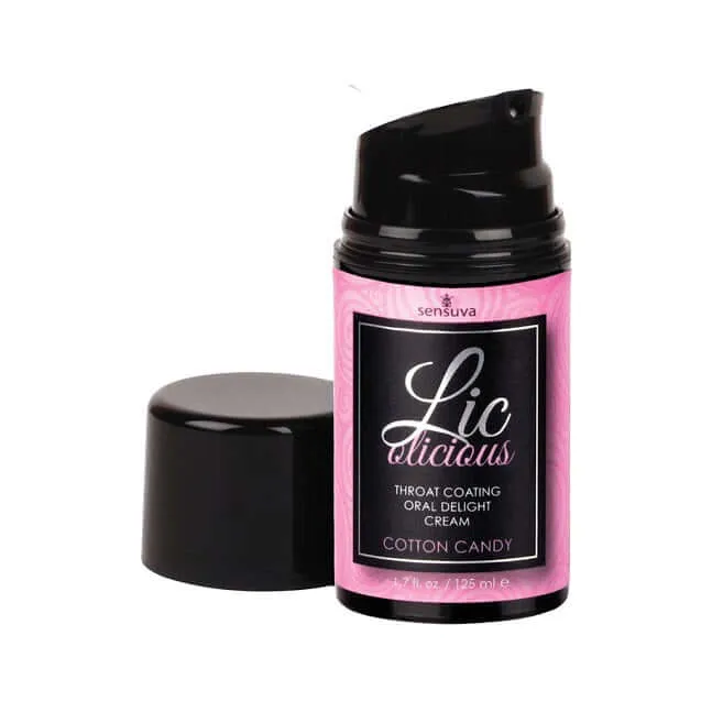 LicOLicious Oral Delight Cream Cotton Candy 17 Oz Sensuva Dildos