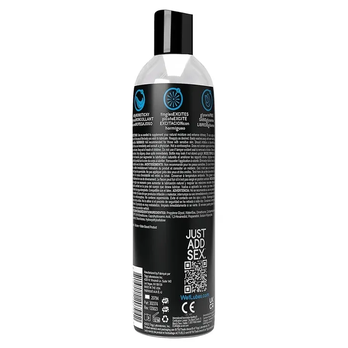 Lubricants WET Wet Extra Sensations Tingling Water Silicone Blend Based Lubricant 4oz
