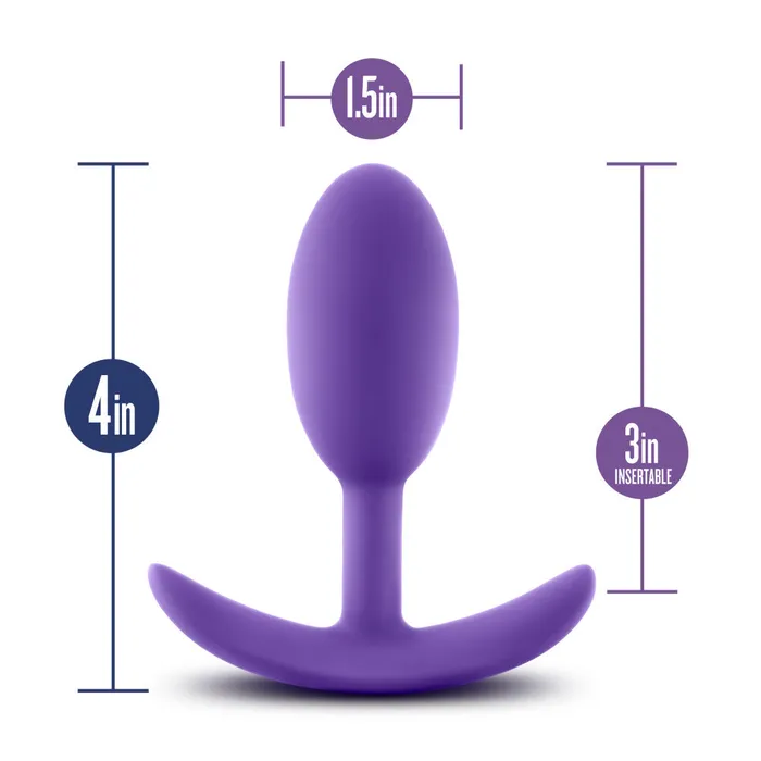 Luxe By Blush Wearable Vibra Slim Purple 4Inch Anal Plug Blush Anal