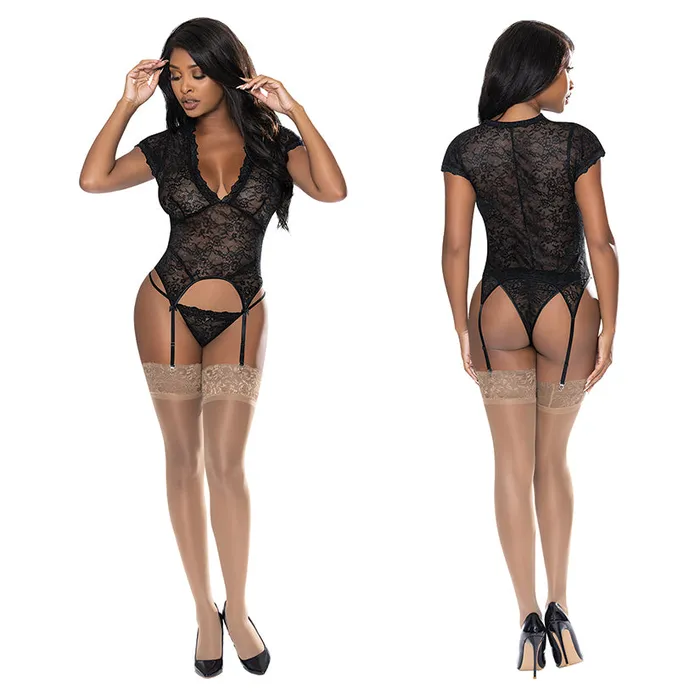 Magic Silk Basque Tanga SetBlack L MAGIC SILK Anal
