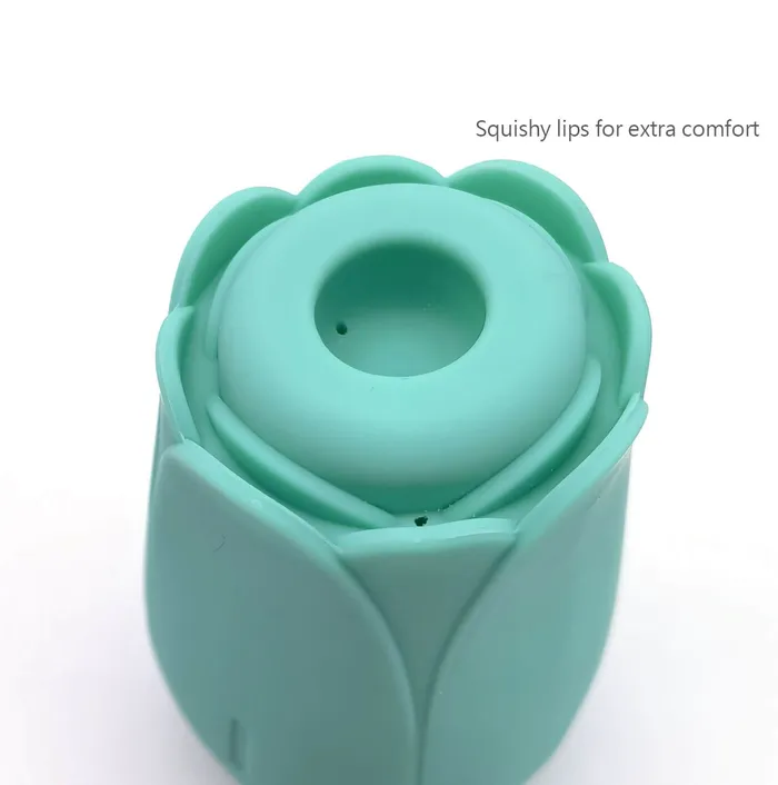 Maia Toys Vibrators Tulip Pro Suction Vibe Teal Rechargeable Vibrator