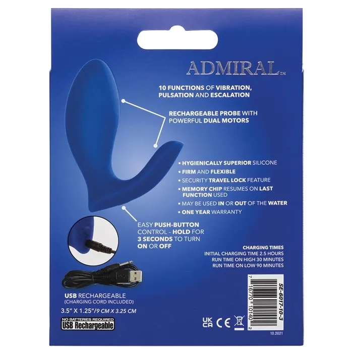 Male Sex Toys CAL EXOTICS Admiral Prostate Rimming Probe