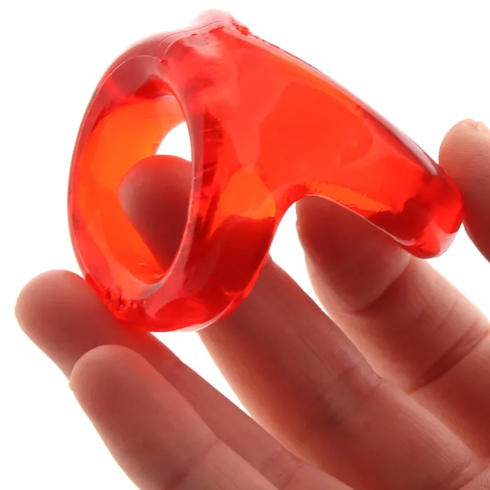 Male Sex Toys CalExotics Colt Snug Tugger Dual Support Ring in Red Male Sex Toys CalExotics Colt Snug Tugger Dual Support Ring in Red