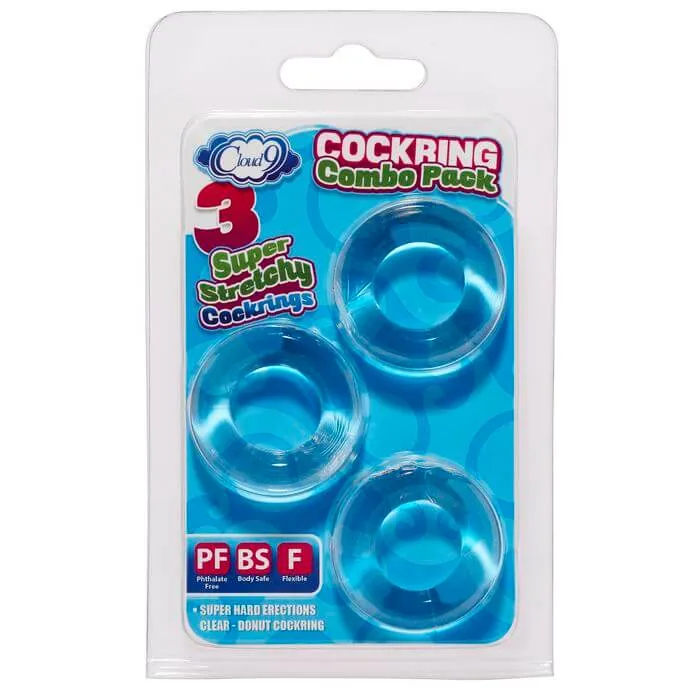 Male Sex Toys Cloud 9 Novelties Super Stretch Beaded Stay Hard Ring Combo Pack 3 Sizes Clear Cloud 9 Novelties Male Sex Toys Cloud 9 Novelties Super Stretch Beaded Stay Hard Ring Combo Pack 3 Sizes Clear Cloud 9 Novelties