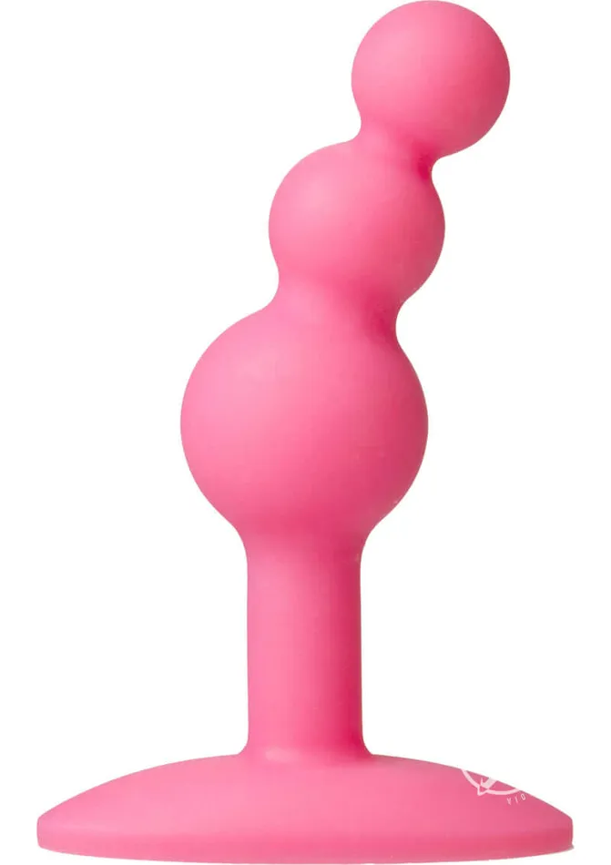 Male Sex Toys Doc Johnson Enterprises Platinum Mini Bubble Small Pink Petite Anal Plug for Beginner Pleasure