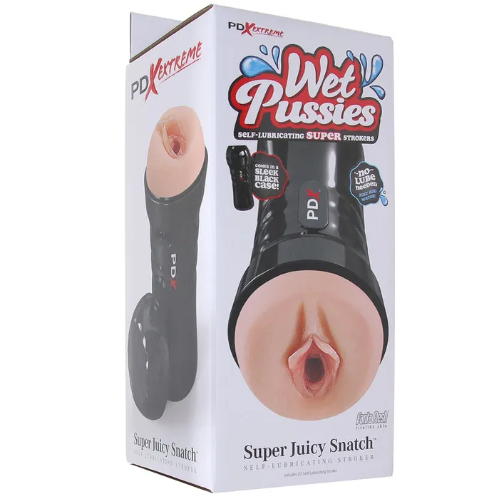 Male Sex Toys Pipedream PDX Wet Pussies Super Juicy Snatch Stroker in Light