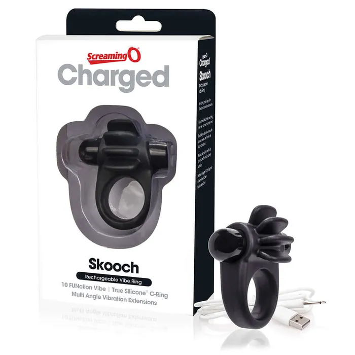 Male Sex Toys Screaming O Screaming O Charged Skooch Ring Rechargeable Vibrating Ring for Textured Stimulation