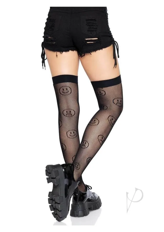 Mood Swing Fishnet Thigh Highs Os Black Leg Avenue Inc Anal