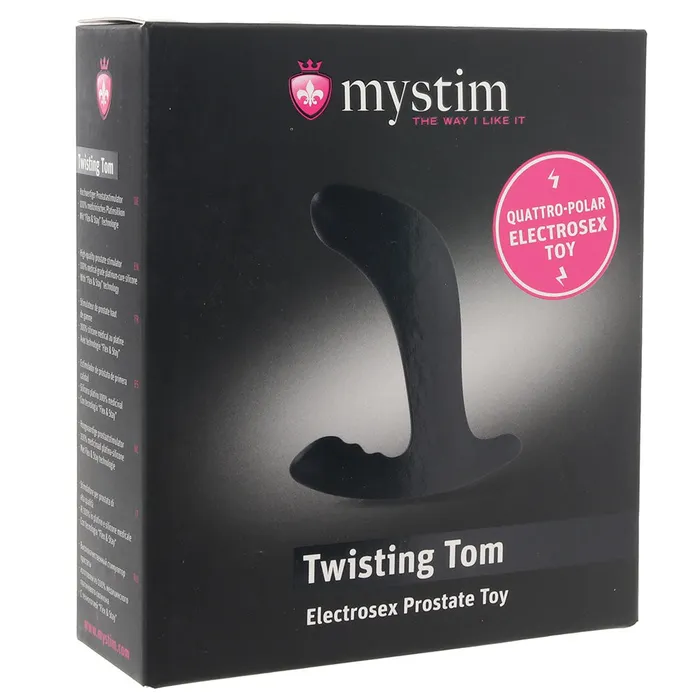 mystim Anal Twisting Tom Silicone EStim Prostate Vibe in Black