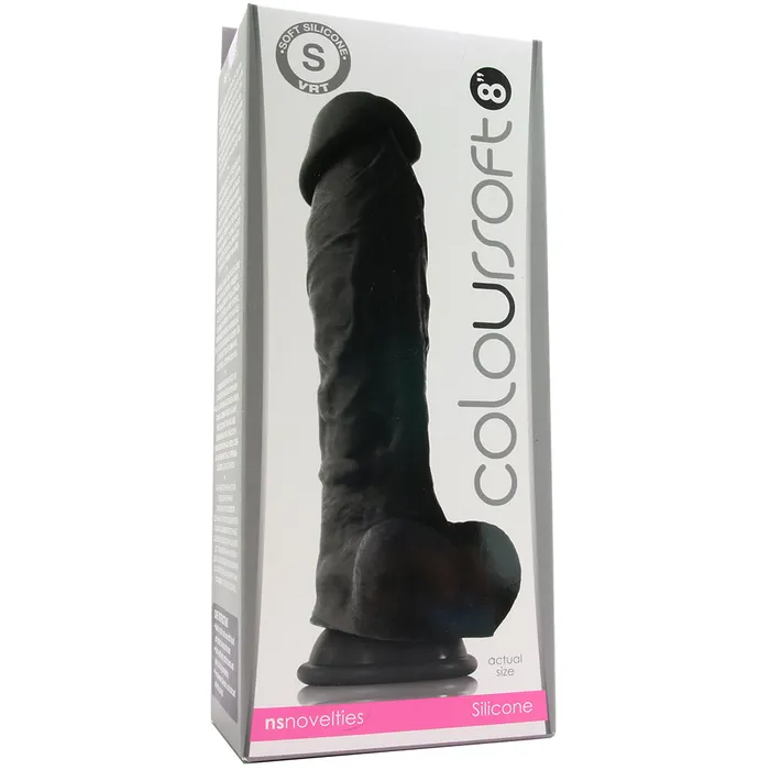 ns novelties Anal ColourSoft 8 Inch Silicone Dildo in Black ns novelties Anal ColourSoft 8 Inch Silicone Dildo in Black