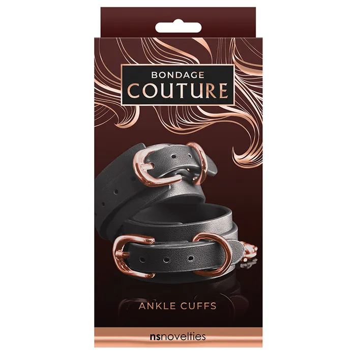 NS NOVELTIES Restraints Bondage Couture Ankle CuffsBlack