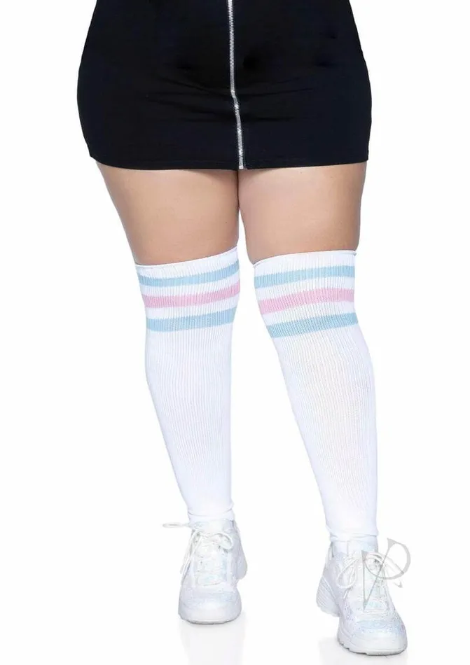 Over The Knee Athl Socks 1x2x Pnkblu Leg Avenue Inc Dildos