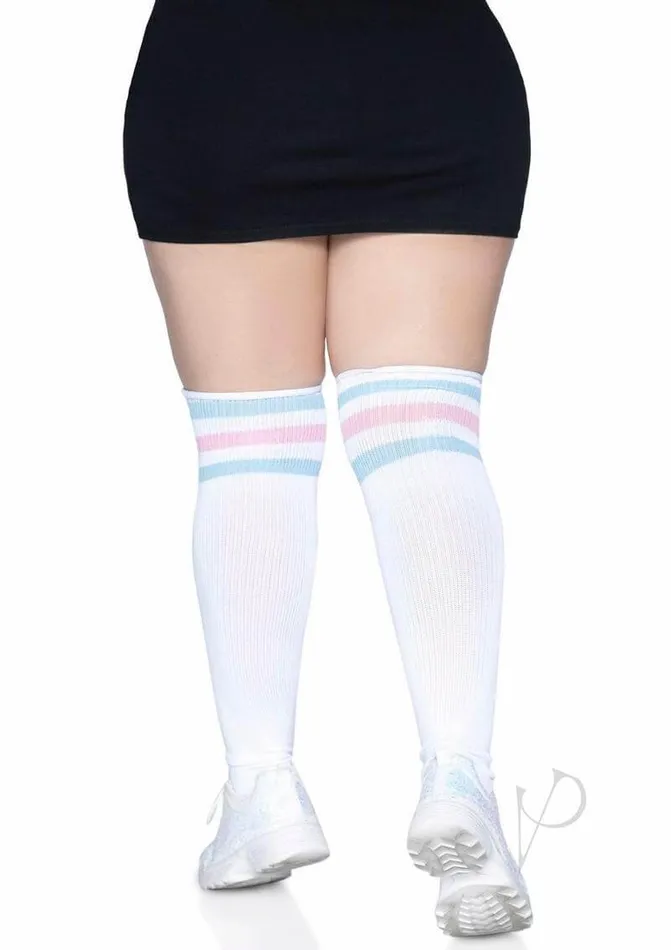 Over The Knee Athl Socks 1x2x Pnkblu Leg Avenue Inc Dildos