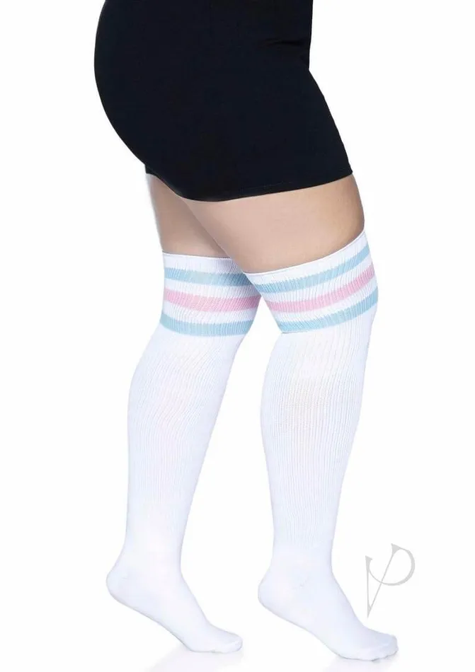 Over The Knee Athl Socks 1x2x Pnkblu Leg Avenue Inc Dildos