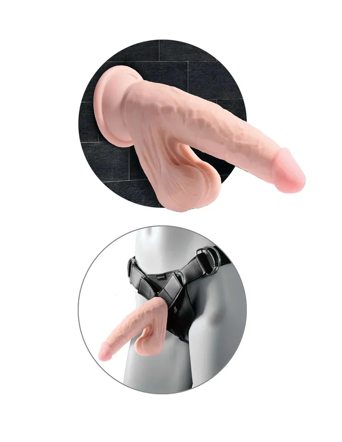 Pipedream Products Dildos King Cock Triple Density Plus 7 inches Cock with Swinging Balls Elevate Your Pleasure with UltraRealism