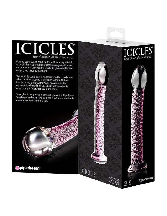 Pipedream Products Dildos Pipedream Icicles No 53 Glass Probe HandBlown Luxury for Explosive Stimulation