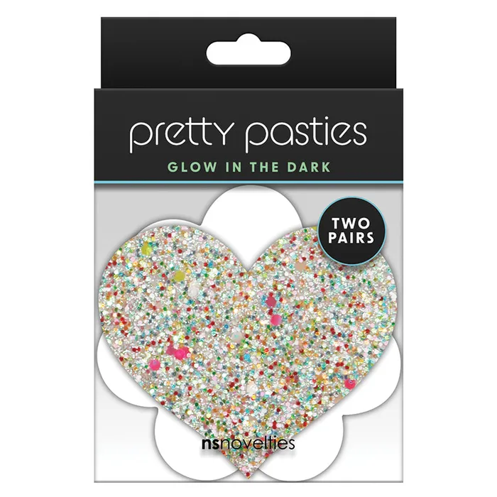 Pretty Pasties Heart FlowerGlow 2pk NS NOVELTIES Anal