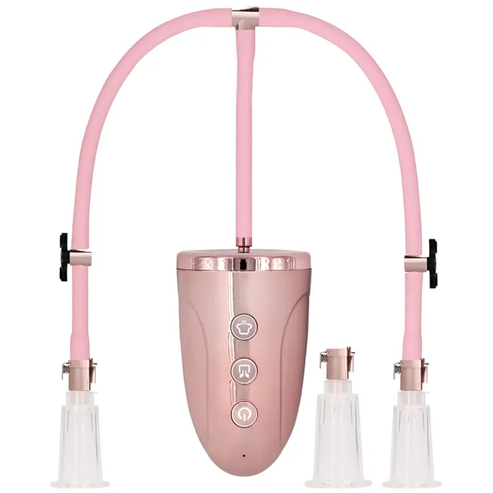 Pumped Rechargeable Clitoral Nipple Pump Set in Medium Shots Toys Female Sex Toys