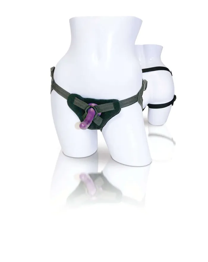 Sex Mischief Strap On and Silicone Dildo Kit Sport Sheets Female Sex Toys