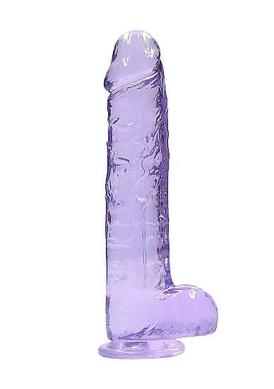 SHOTS AMERICA Dildos Real Cock 9 inches Realistic Dildo with Balls Purple
