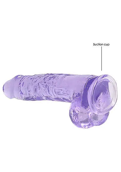 SHOTS AMERICA Dildos Real Cock 9 inches Realistic Dildo with Balls Purple