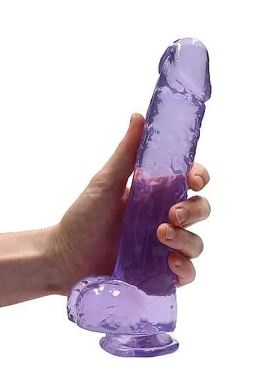 SHOTS AMERICA Dildos Real Cock 9 inches Realistic Dildo with Balls Purple