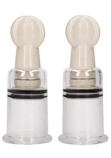 SHOTS AMERICA Female Sex Toys Pumped Nipple Suction Set Medium Transparent SHOTS AMERICA Female Sex Toys Pumped Nipple Suction Set Medium Transparent