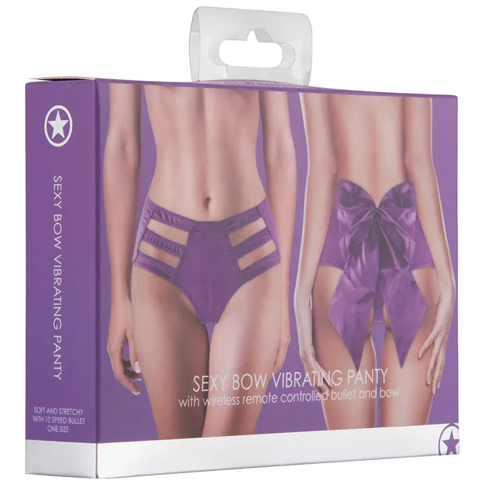 SHOTS Female Sex Toys Ouch Sexy Bow Vibrating PantyPurple
