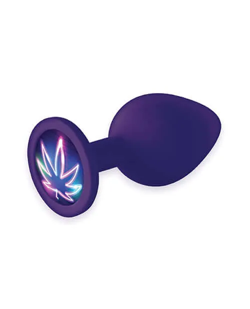 The 9s Booty Talk Neon Leaf Silicone Butt Plug Playful and Petite Anal Toy Icon Brands Anal