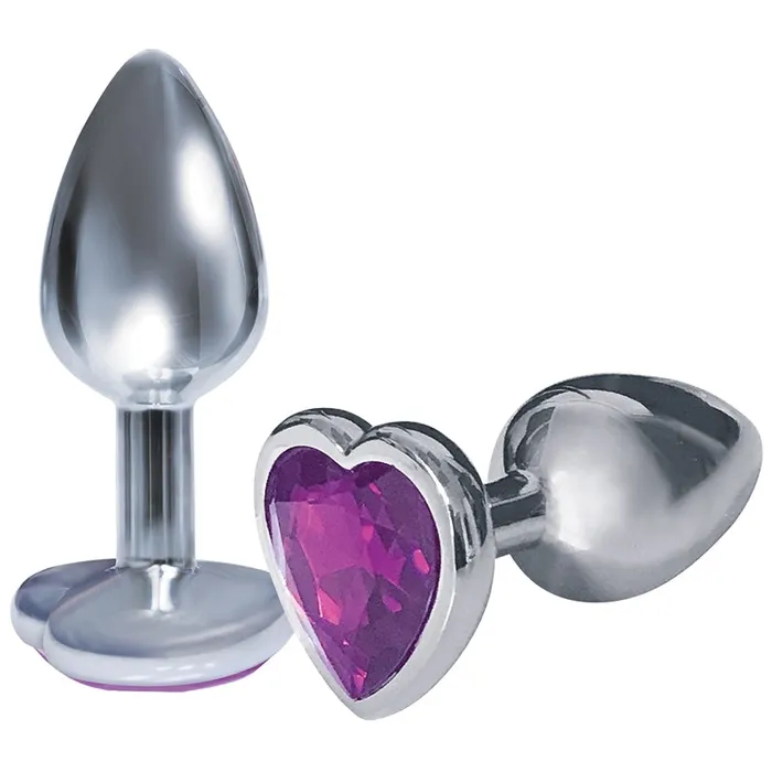 The 9s The Silver Starter Bejeweled Heart PlugViolet ICON BRANDS Anal