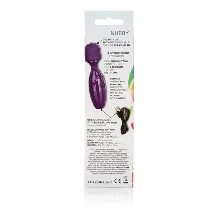 Tiny Teasers Nubby Vibrator Purple California Exotic Novelties Vibrators