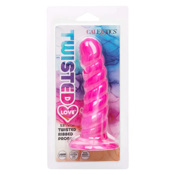 Twisted Love Twisted Ribbed Probe Pink Premium Silicone Pleasure Tool California Exotic Novelties Vibrators
