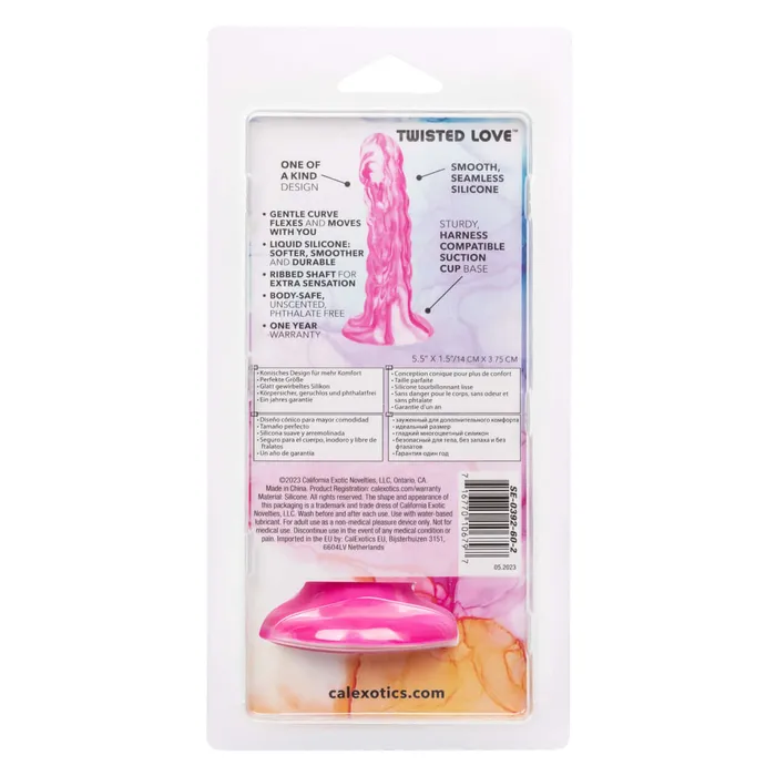 Twisted Love Twisted Ribbed Probe Pink Premium Silicone Pleasure Tool California Exotic Novelties Vibrators