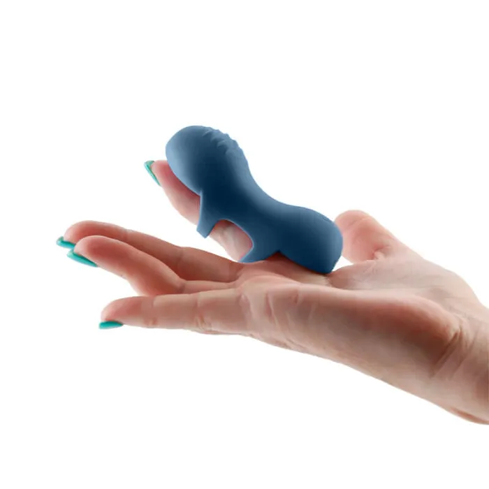Vibrators Desire Fingerella Teal Finger Vibrator Slip into Sensual Bliss NS Novelties