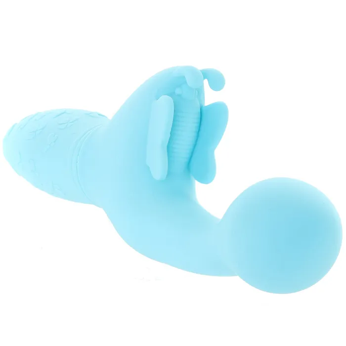 Vibrators Rechargeable Butterfly Kiss Vibrator in Blue CalExotics Vibrators Rechargeable Butterfly Kiss Vibrator in Blue CalExotics