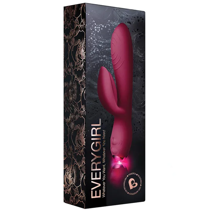 Vibrators RocksOff EveryGirl 10 Speed Light Up VibratorBurgundy Rocks Off
