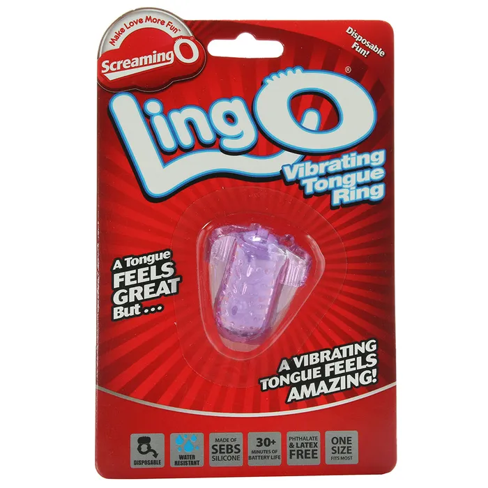 Vibrators Screaming O LingO Vibrating Tongue Ring in Purple Vibrators Screaming O LingO Vibrating Tongue Ring in Purple