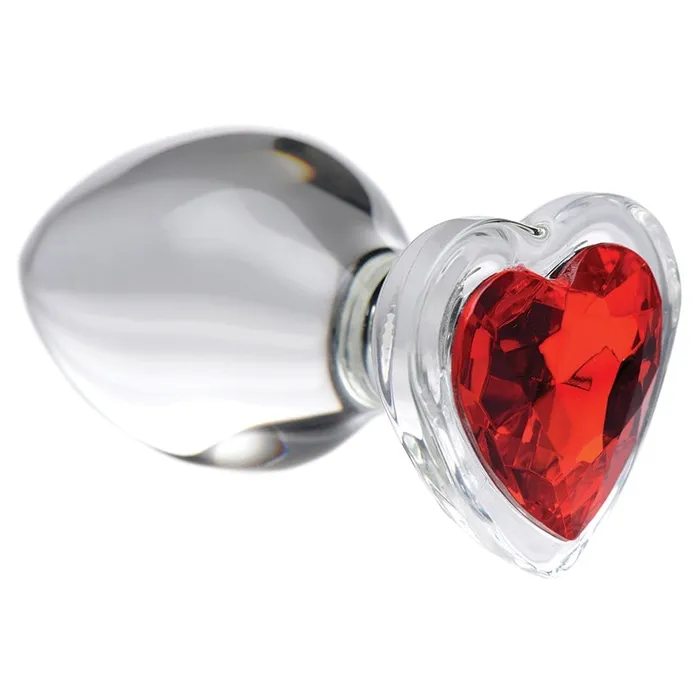 Xr Brands Anal Booty Sparks Red Heart Gem Glass Anal PlugLarge Xr Brands Anal Booty Sparks Red Heart Gem Glass Anal PlugLarge